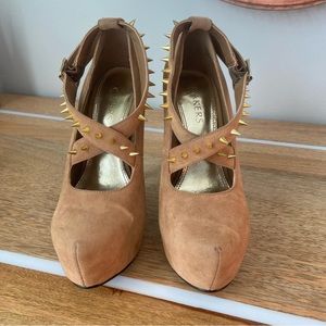 Y2K Spiked Cross Platform Heels